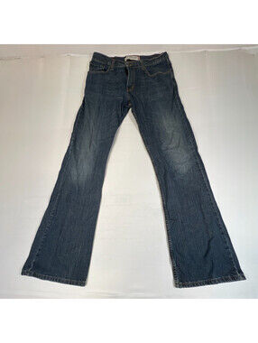 Levi's Men's 34x34 527 Low Boot Cut Blue Cotton Denim Jeans Pants